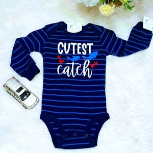 Baby Boy Navy Blue Bodysuit Size 12M